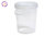 Transparent bucket with sealable lid
