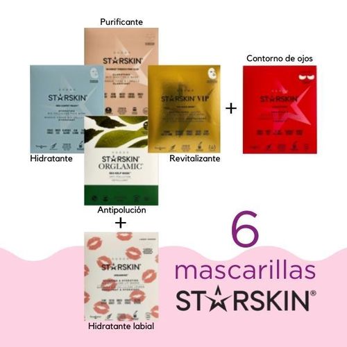 Pack of 6 Starskin® facial masks